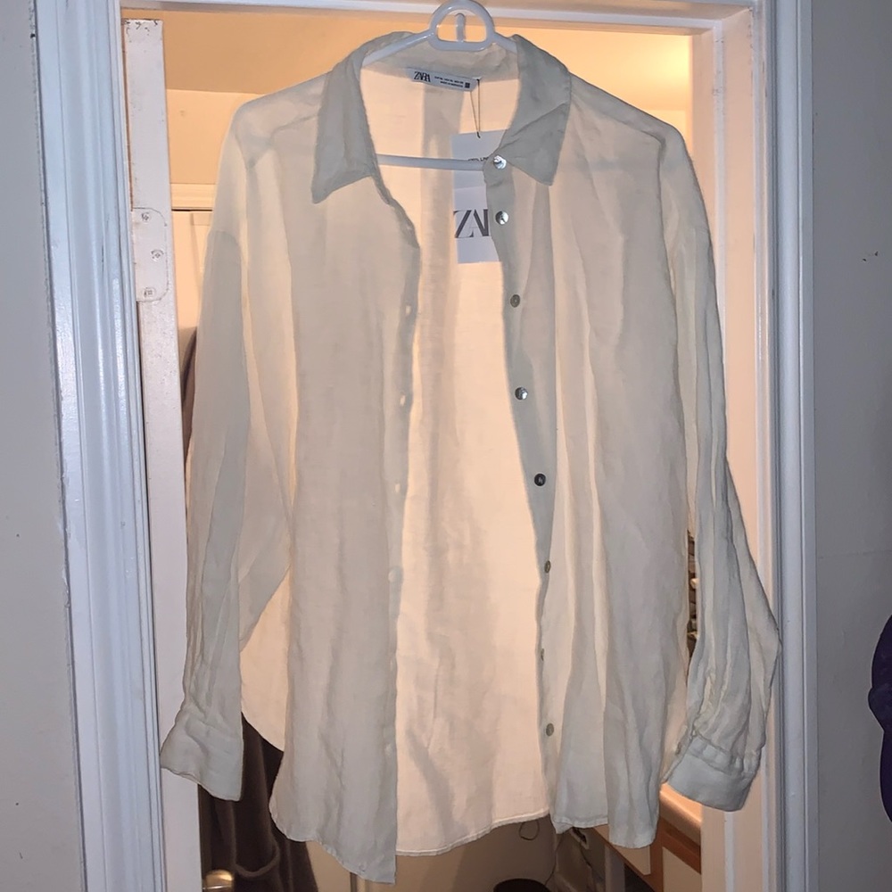 Zara long sleeve button up shirt